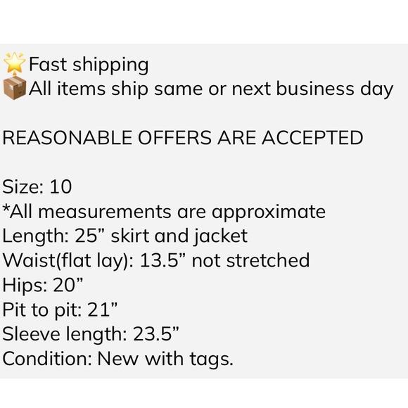 Anne Crimmins for Umi Collections Skirt Suit 10 Blue Silk Tweed Jacket Skirt New - Picture 3 of 10